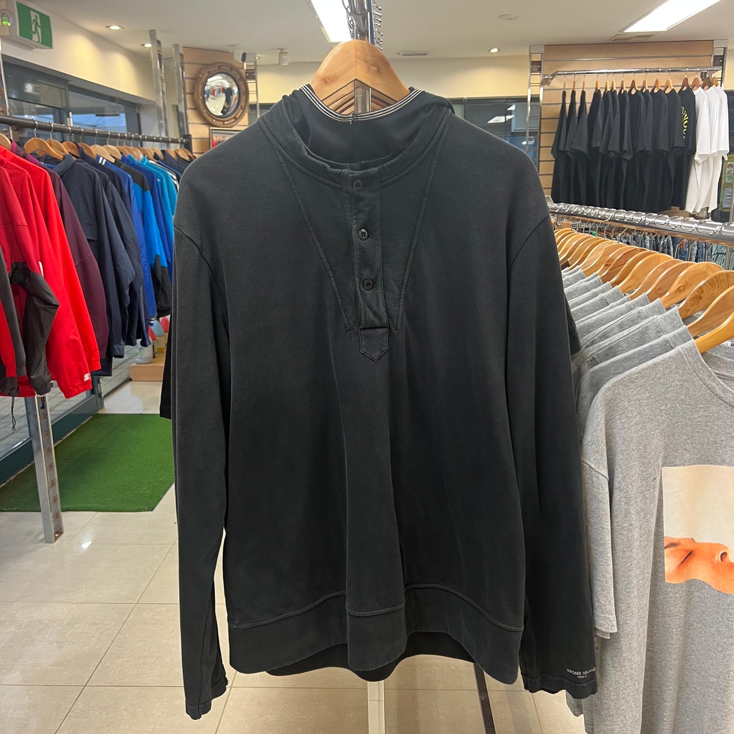 Stone Island Button-Up Hoodie (XXL)