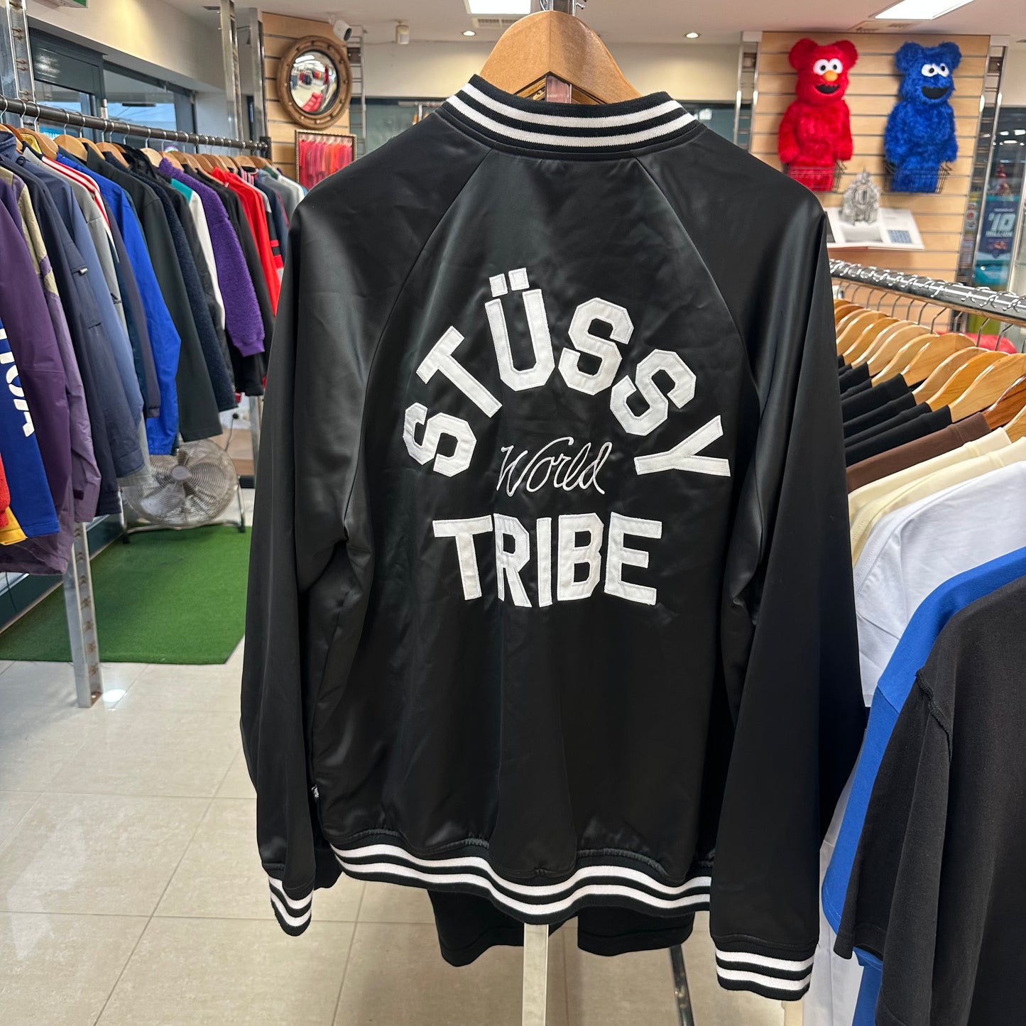 Black Stussy Bomber Jacket