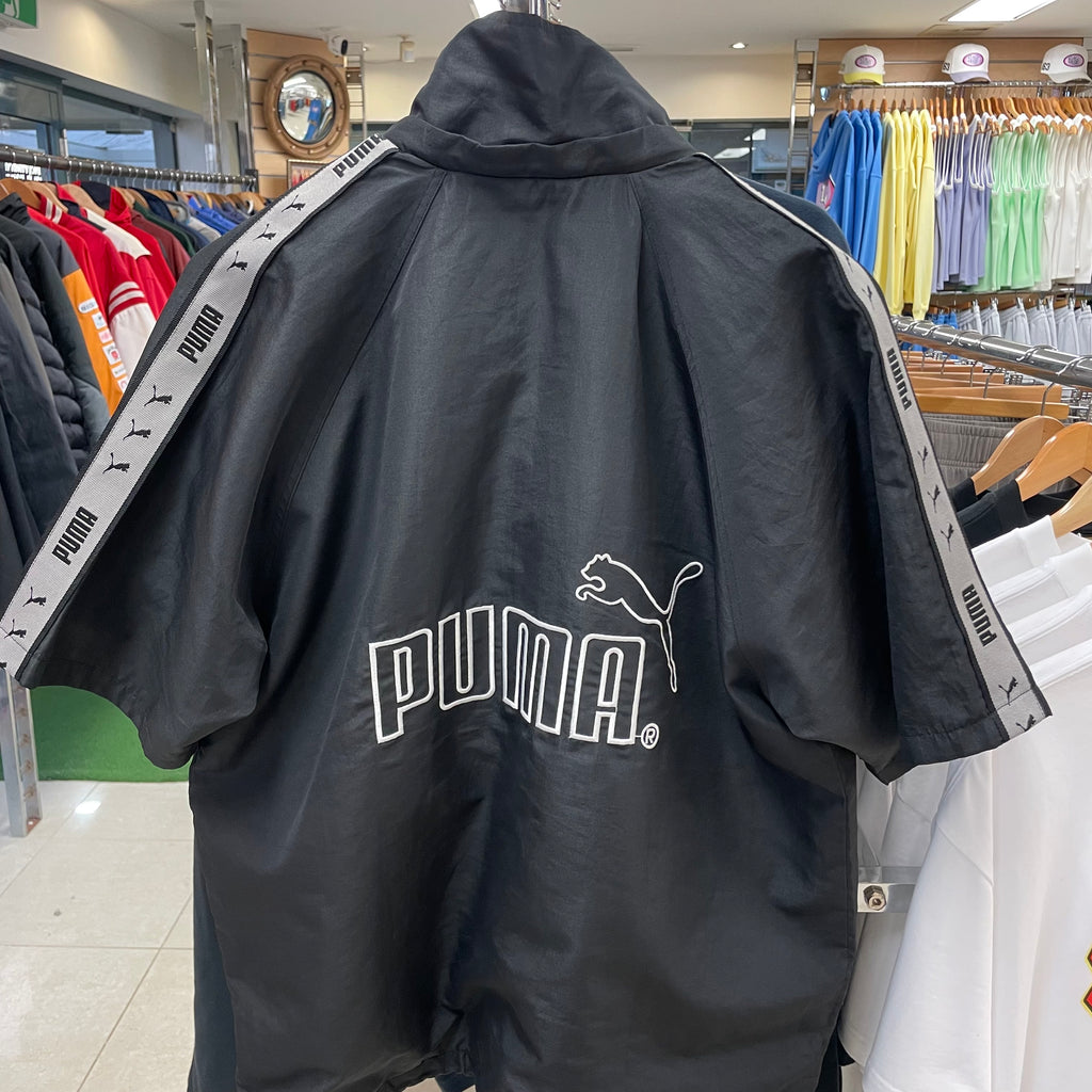 Vintage Puma Black Short Sleeve Track Jacket (L)