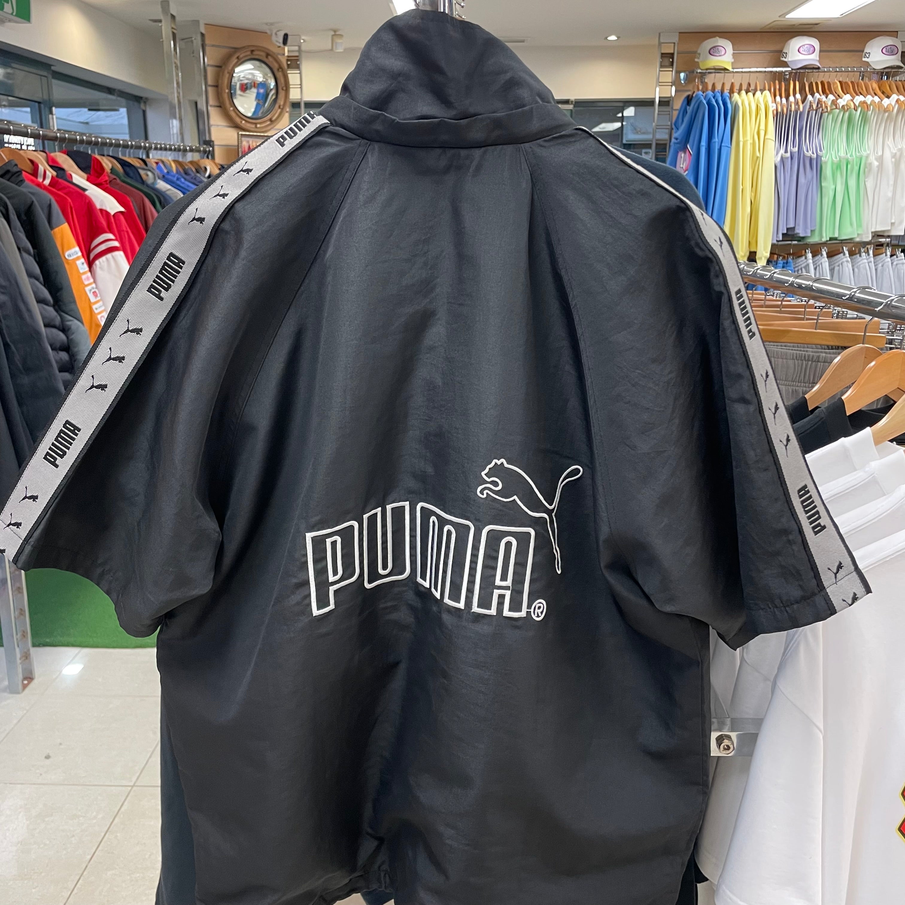 Vintage Puma Black Short Sleeve Track Jacket (L)