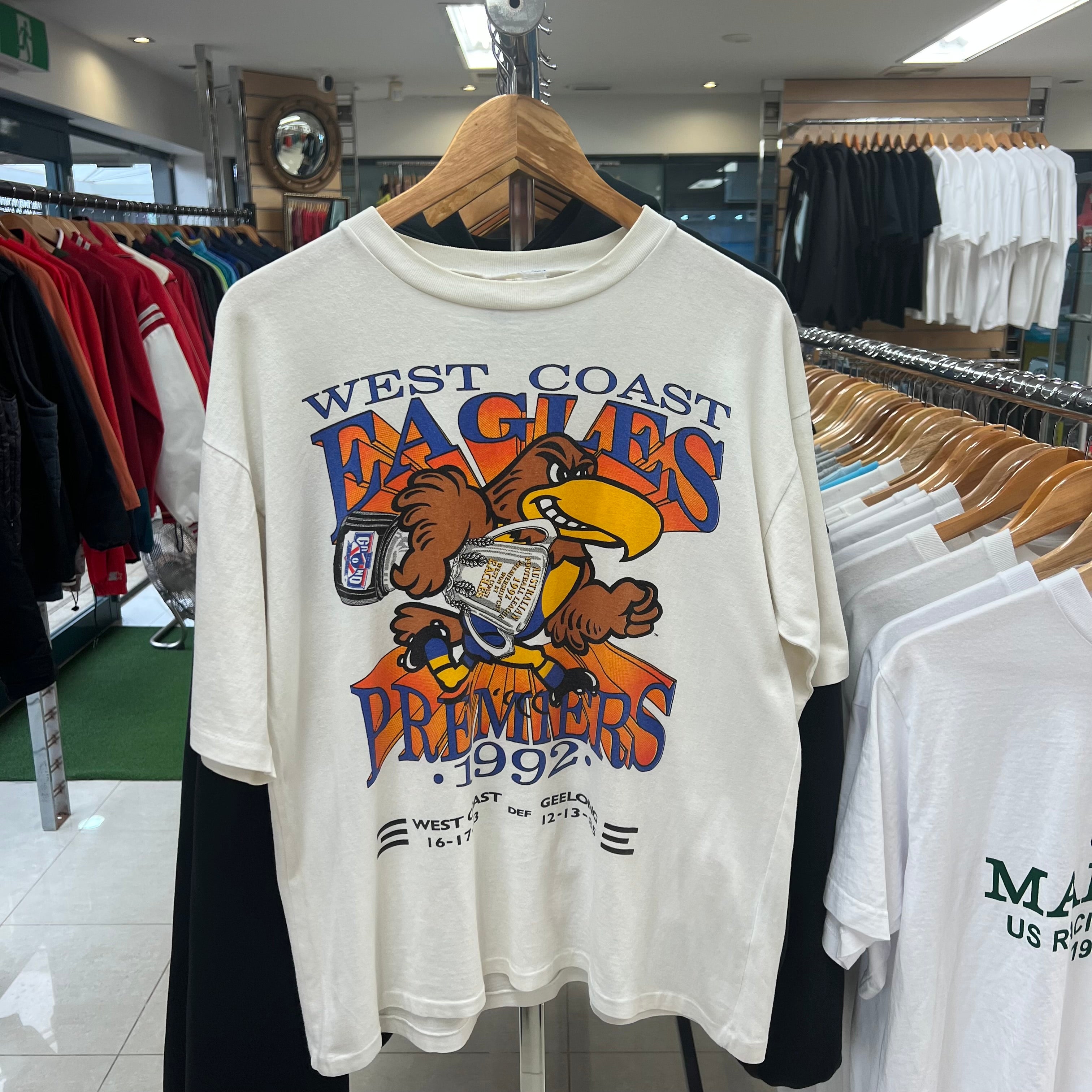 Vintage West Coast Eagles 1992 Premiers tee (M)