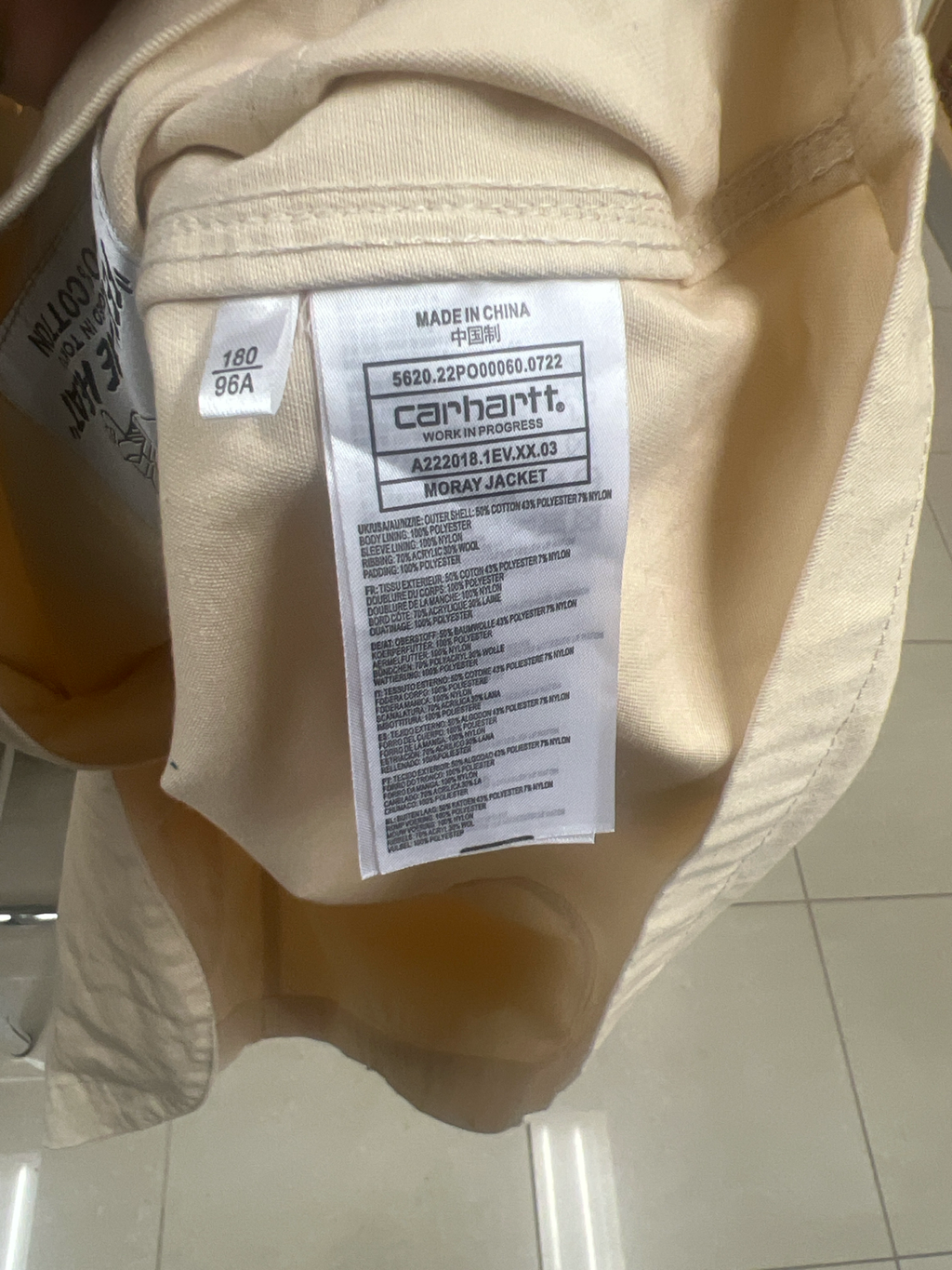 Carhartt WIP x Tripster Moray Cream Chore Jacket (XL)