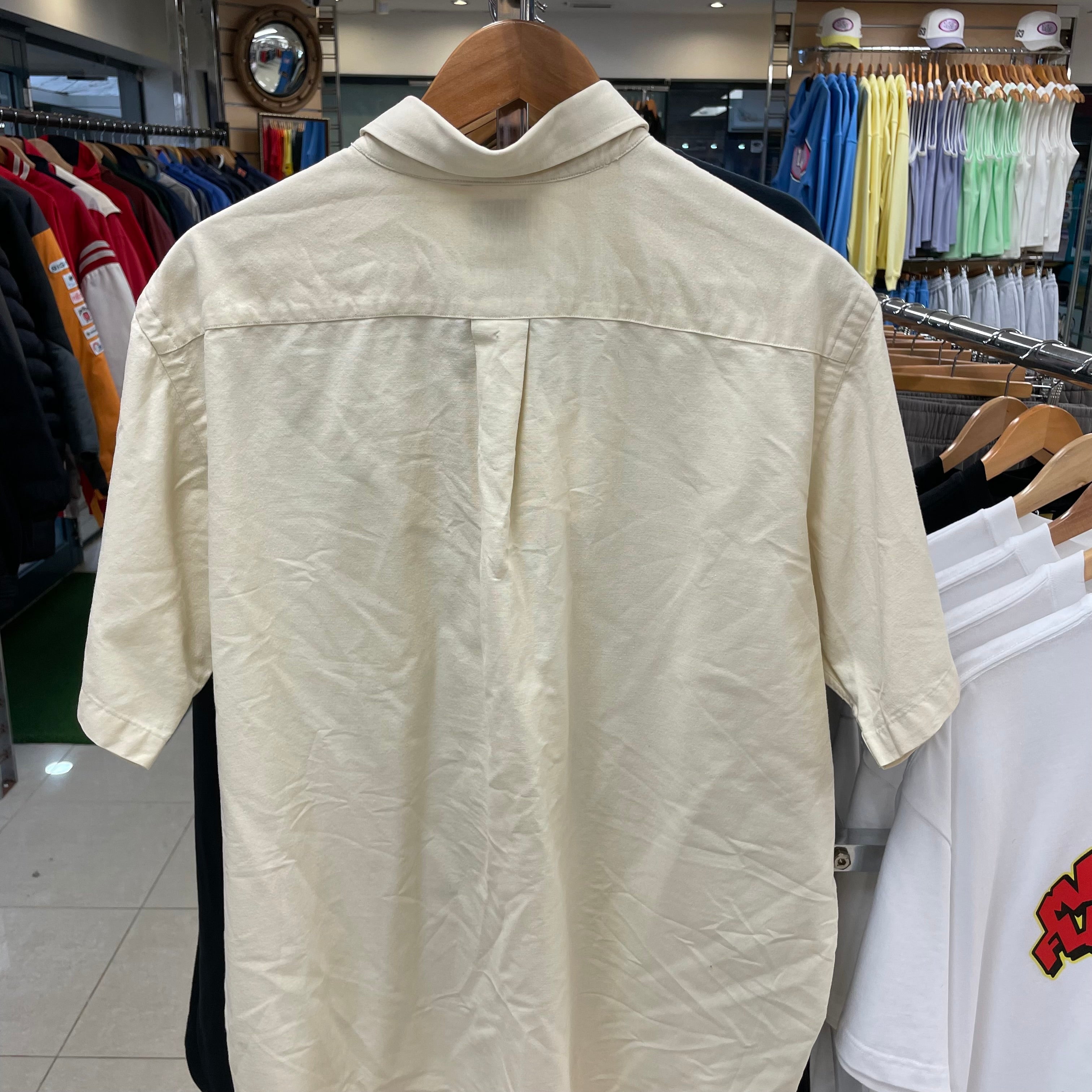 Carhartt Cream Short Sleeve Button-Up Shirt (L)