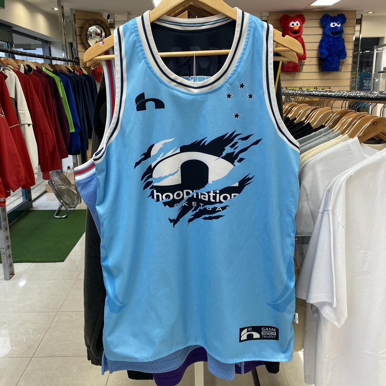 Blue Reversible Blue/Navy Hoop Nation Basketball Jersey (M)