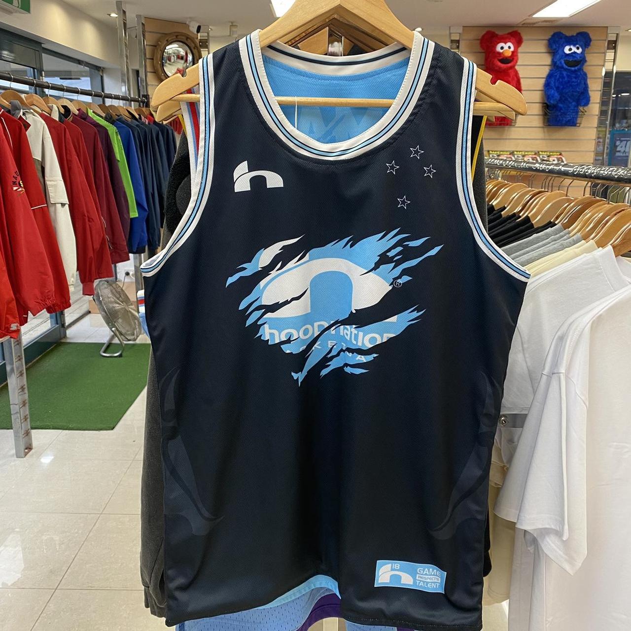 Blue Reversible Blue/Navy Hoop Nation Basketball Jersey (M)